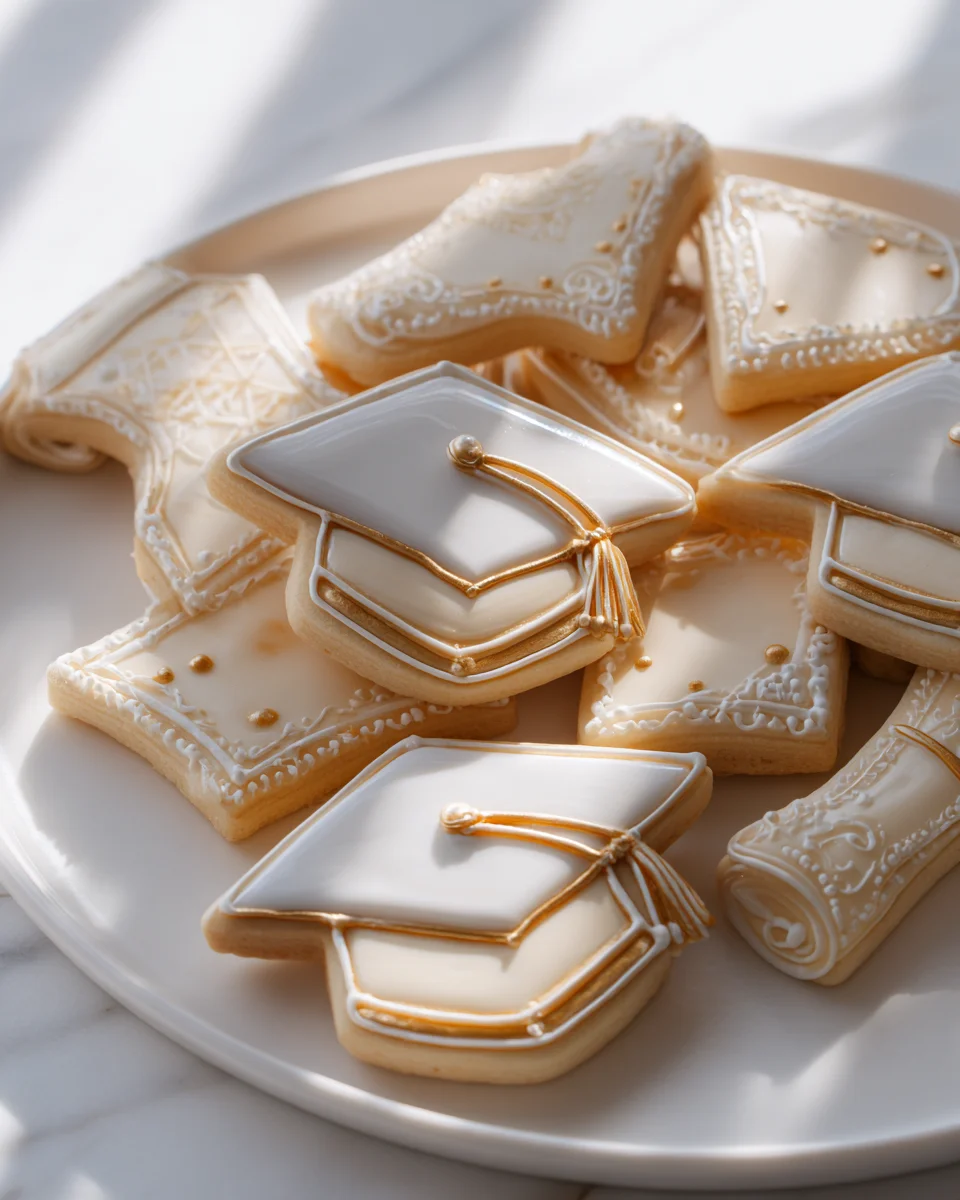 Gold and Silver Graduation Cookies Recipe for Celebrations
