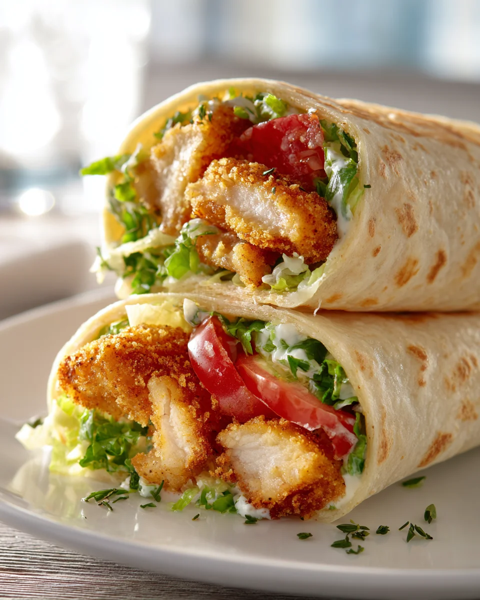 Easy Crispy Chicken Ranch Snack Wrap for Lunch or Dinner