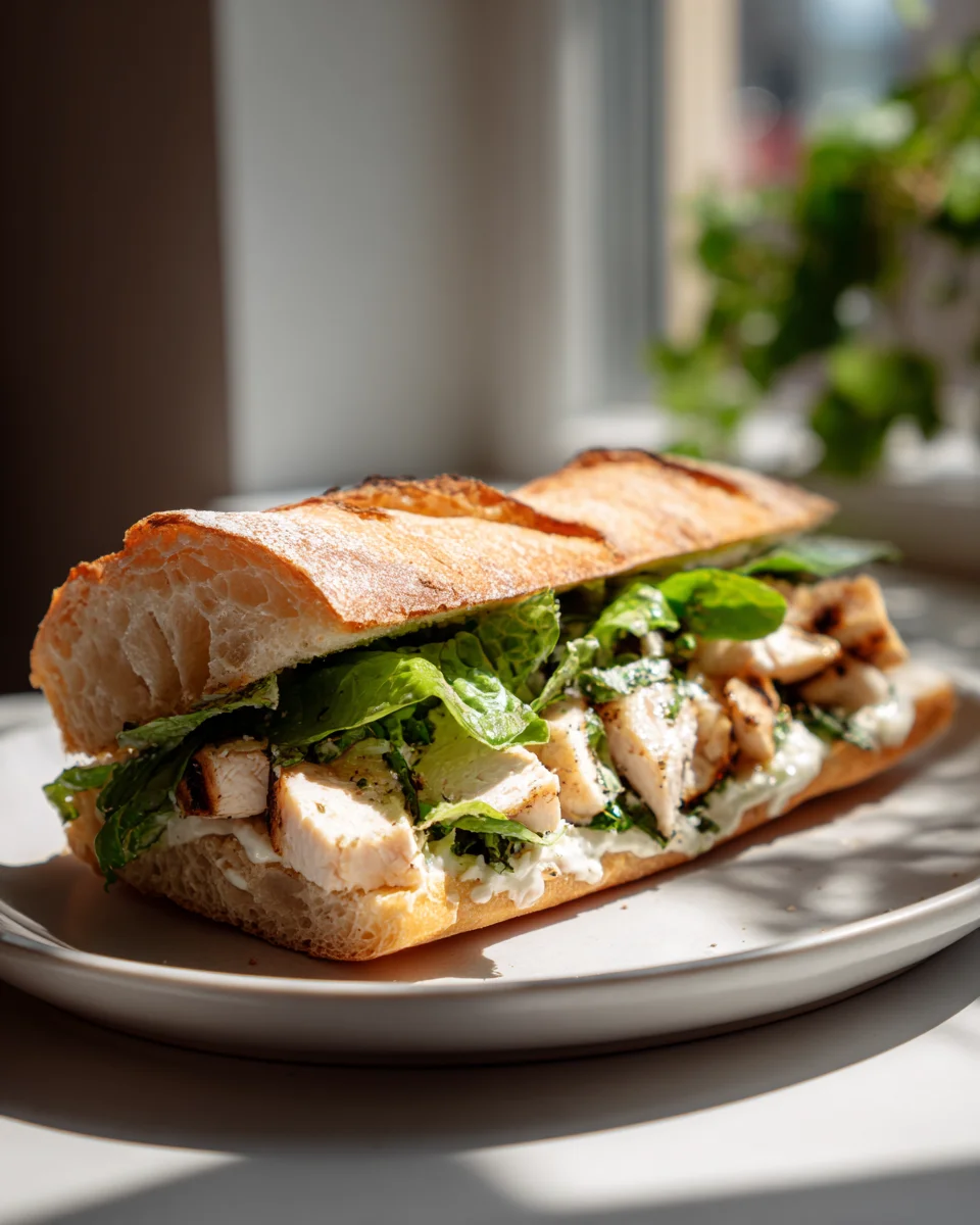 Chicken Caesar Sandwich with Homemade Garlic Aioli Recipe