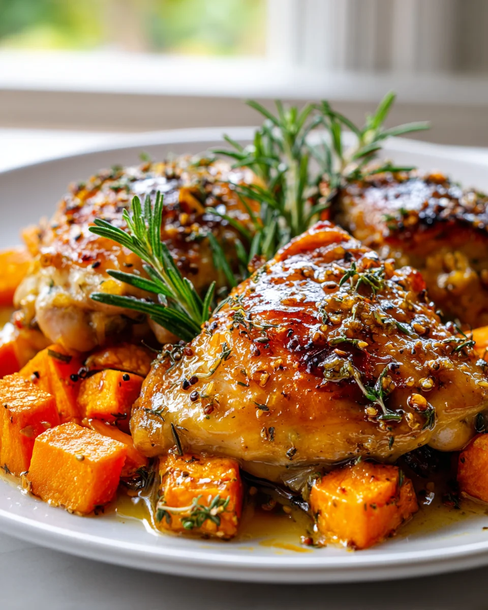 Sheet Pan Maple Dijon Chicken & Sweet Potatoes Recipe