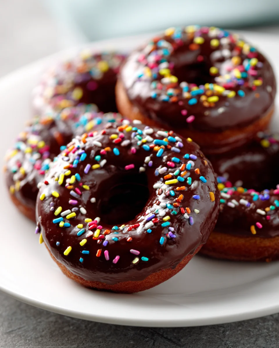 Best Chocolate Frosted Donuts Recipe with Colorful Sprinkles
