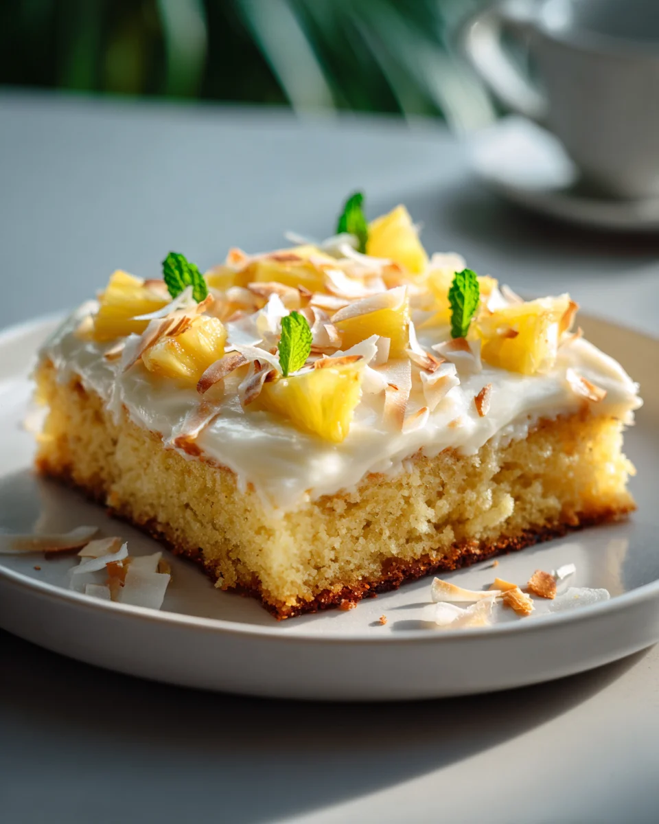 Tropical Pineapple Coconut Sheet Cake: A Taste of Paradise