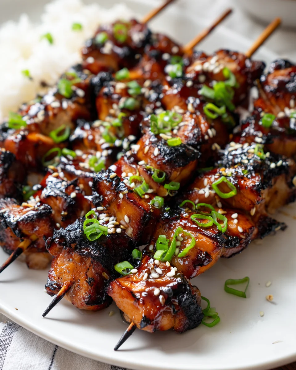 Grilled Teriyaki Chicken Skewers - Perfect BBQ Flavor