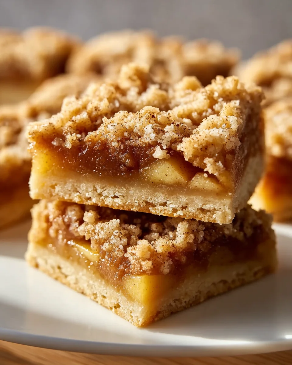 Homemade Apple Crisp Shortbread Bars - Easy & Delicious!