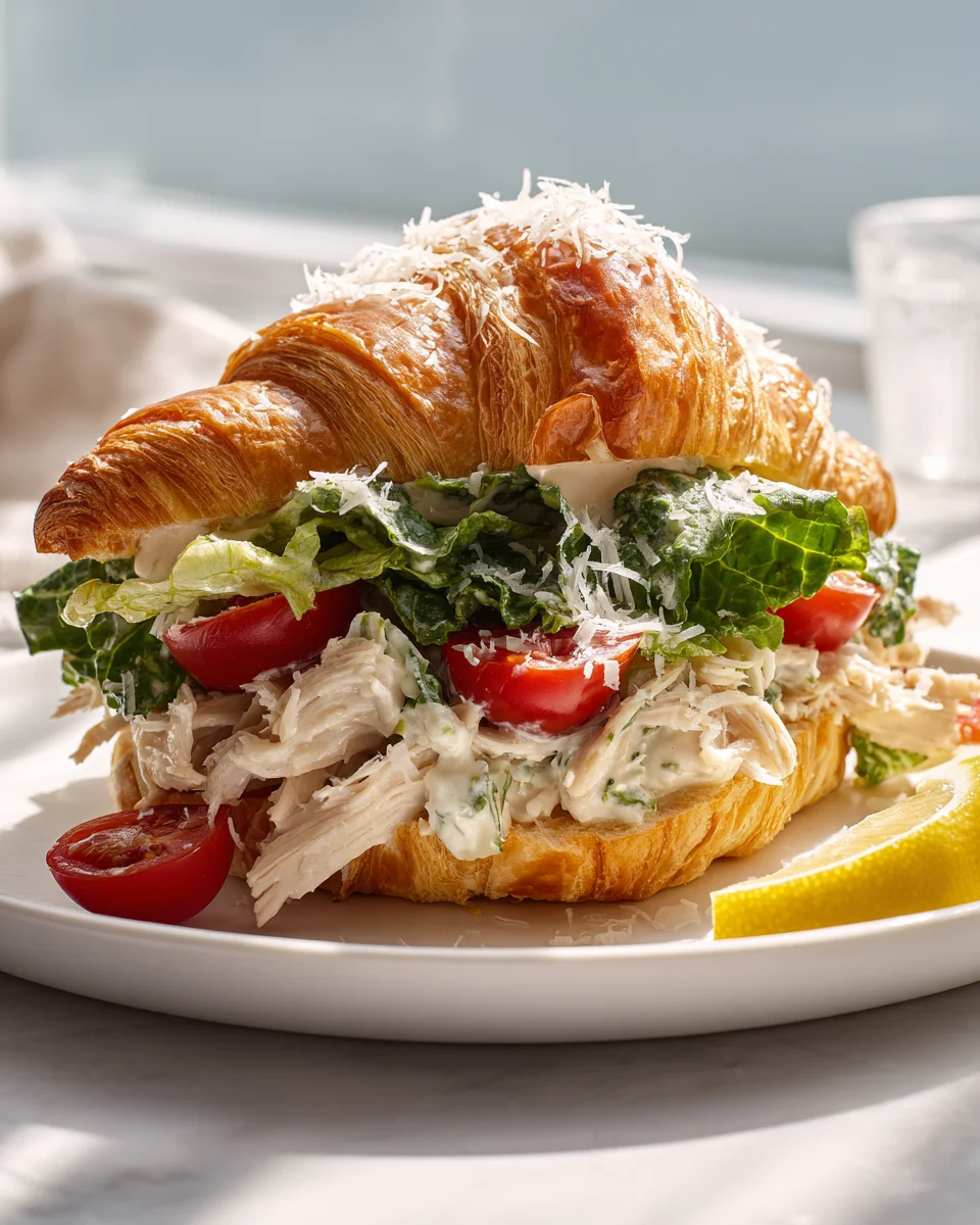 Ultimate Chicken Caesar Croissant Sandwich Recipe!