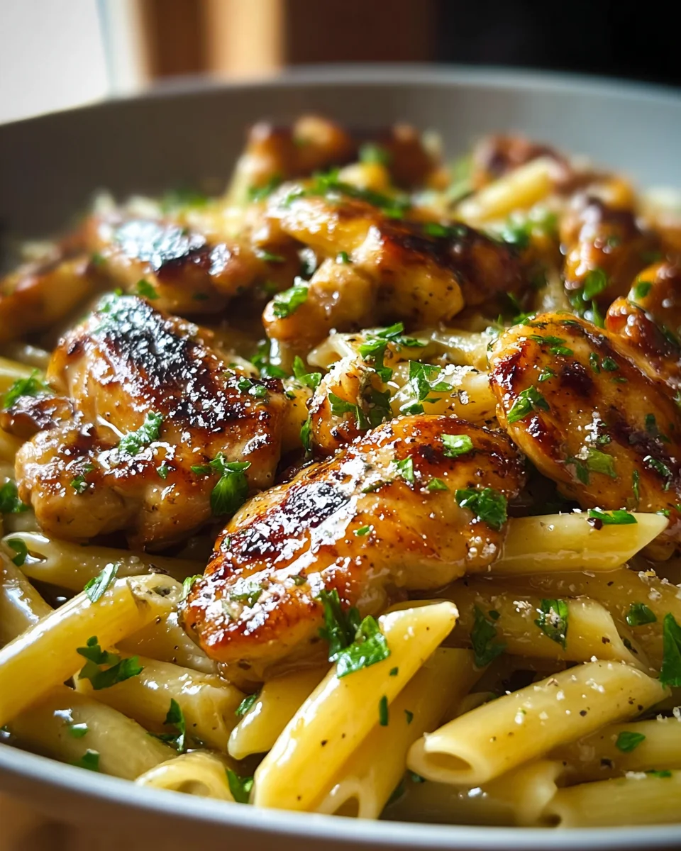 Sticky Smoky Garlic Butter Chicken Pasta Recipe You'll Love