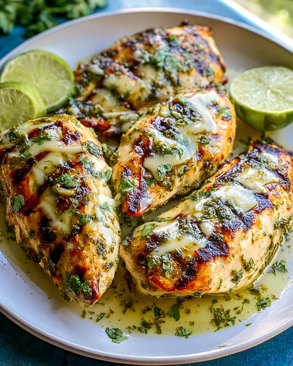 Grilled Salsa Verde Pepper Jack Chicken - Flavorful Easy Recipe