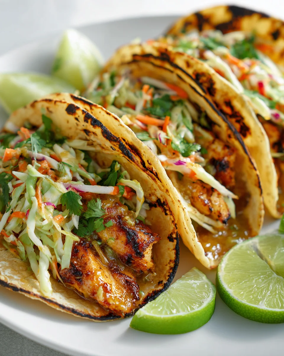 Mango Chicken Tacos with Zesty Lime Slaw Recipe Delight