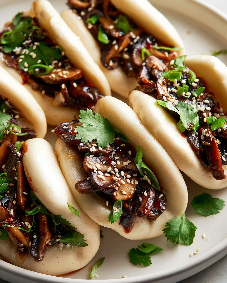 Savory Mushroom Bao Buns with Hoisin Delight