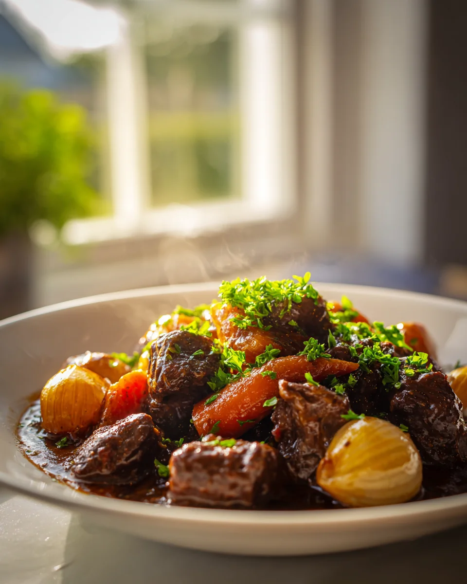 Hearty Dutch Oven Beef Bourguignon Delight