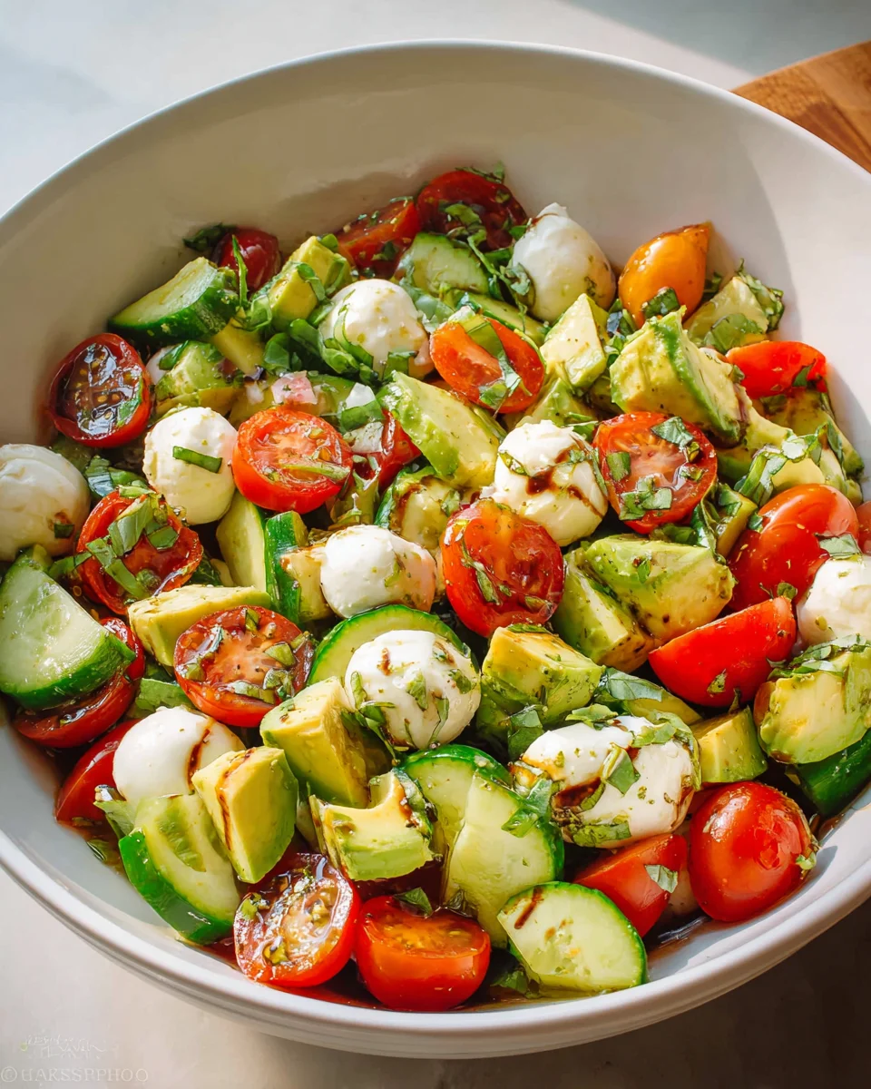 Fresh Tomato Cucumber Mozzarella Salad Recipe for Summer Bliss