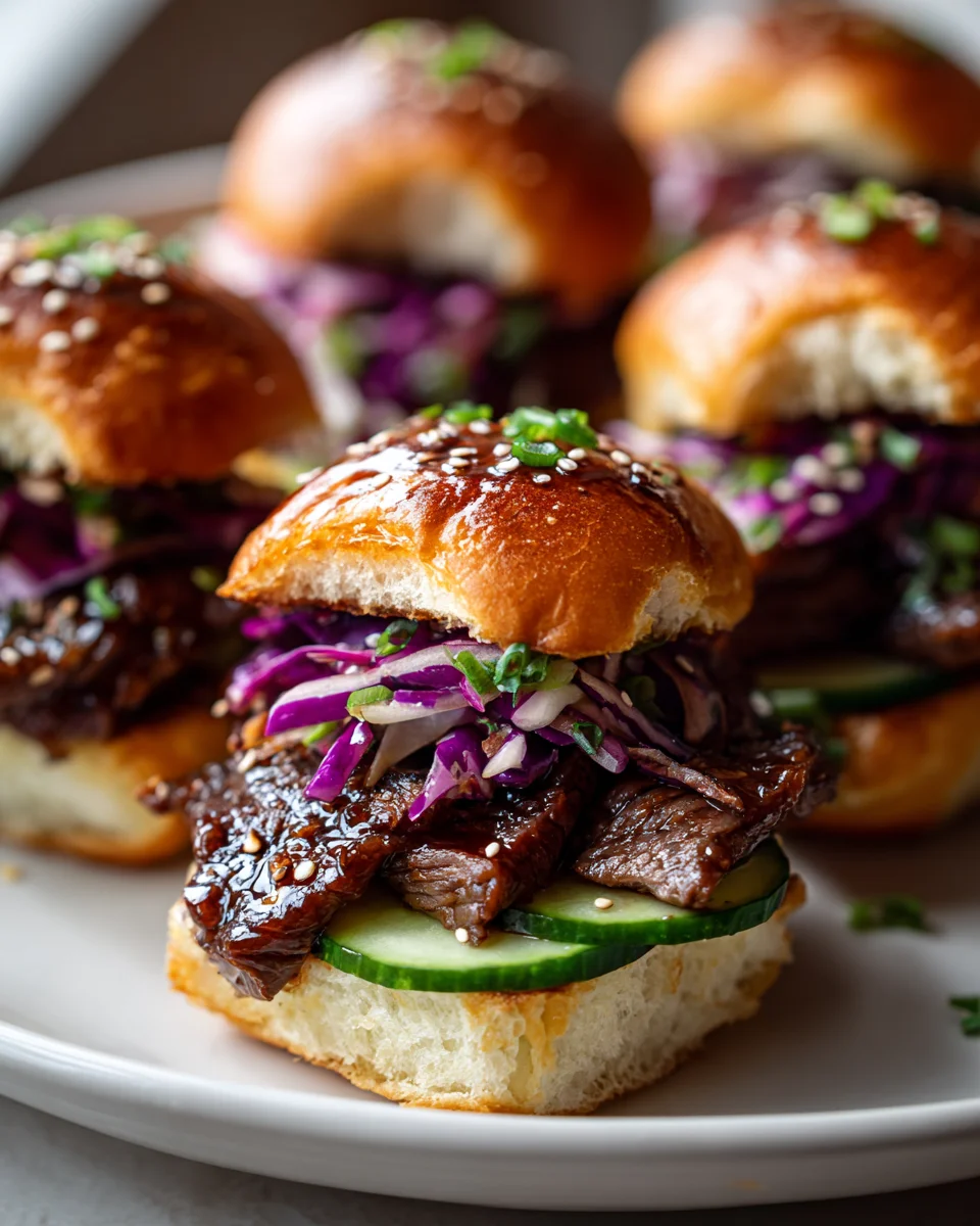 Korean Beef Bulgogi Sliders with Sweet Sticky Glaze Recipe