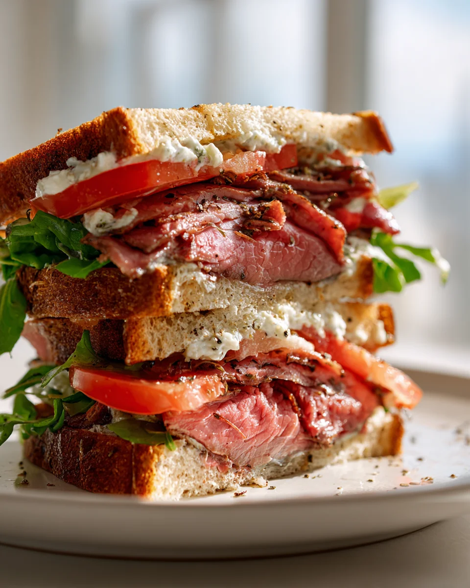 Savory Roast Beef and Horseradish Cowboy Club Recipe Delights