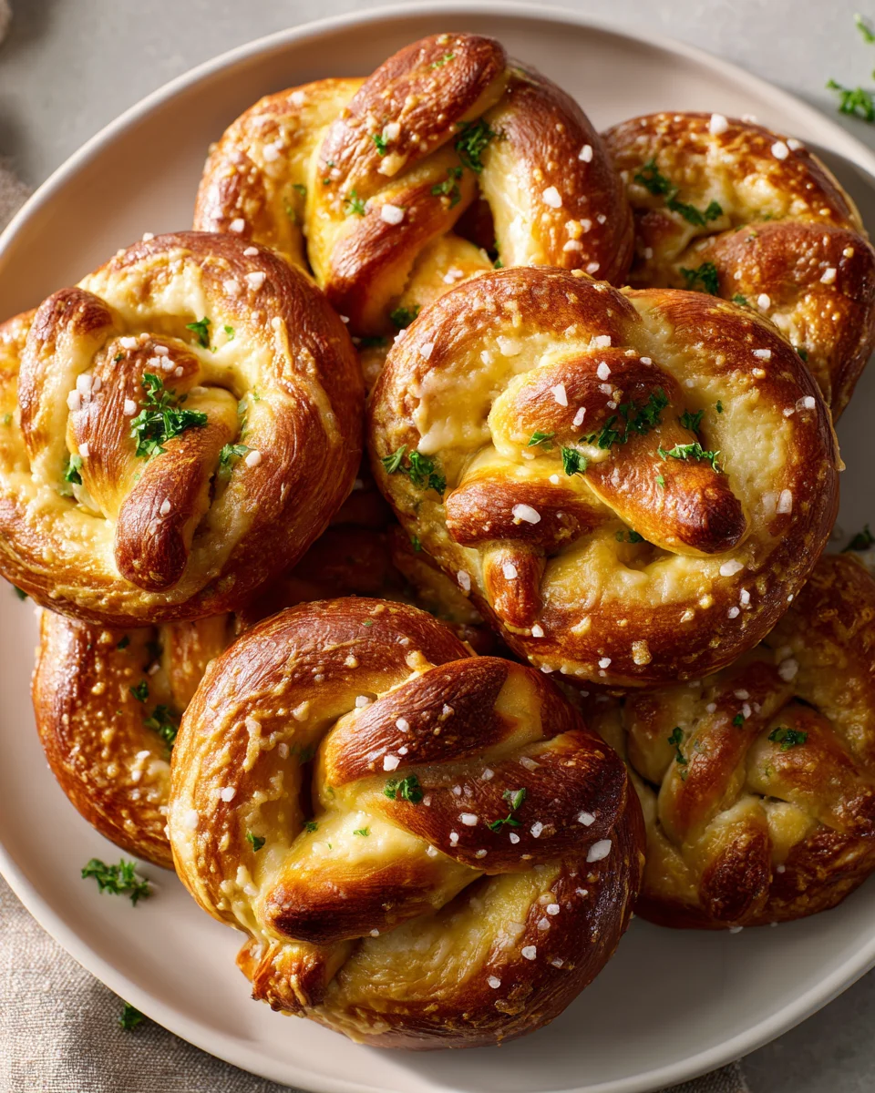 Cheesy Garlic Soft Pretzels: Irresistibly Delicious Snack!
