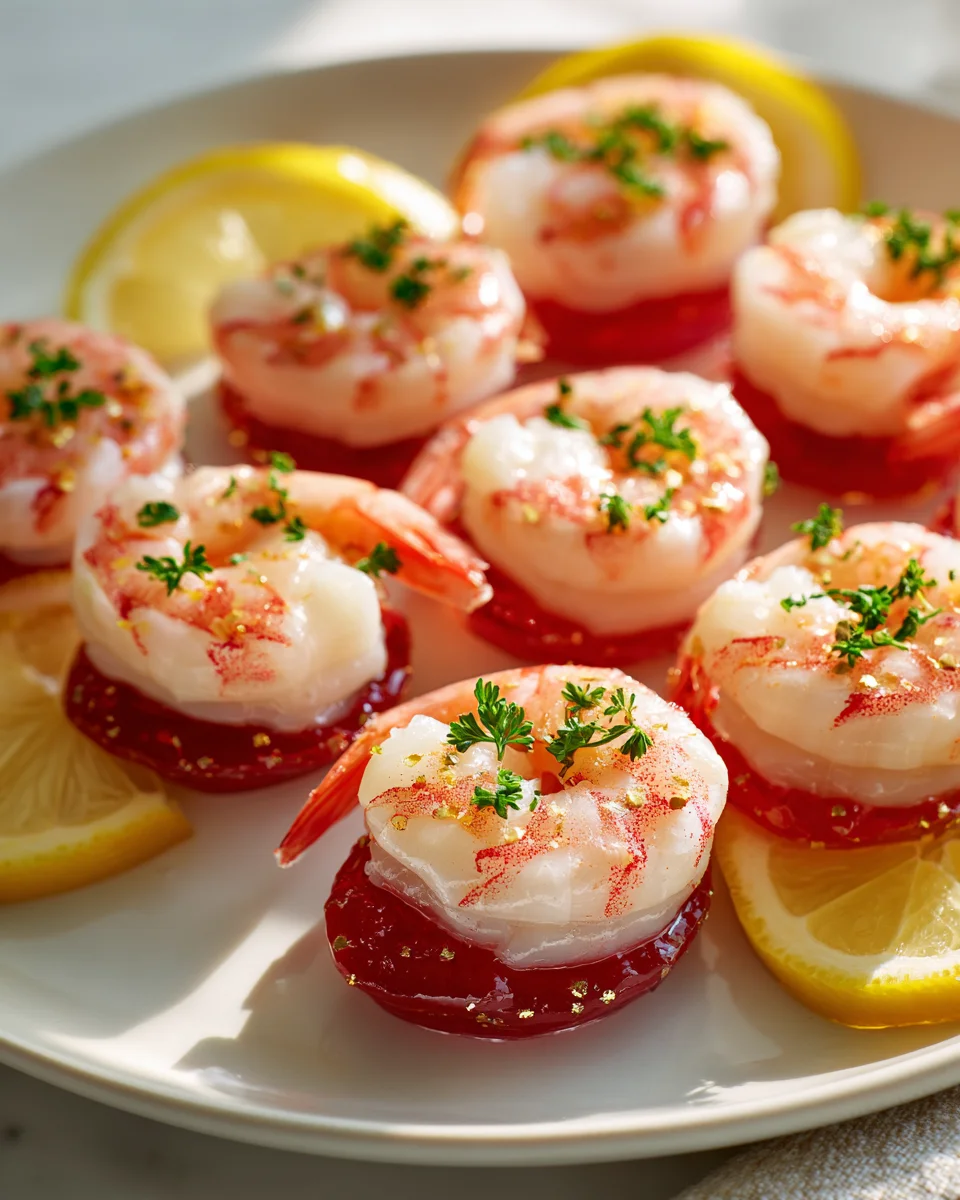 Mini Shrimp Cocktail Cups with Zesty Sauce and Lemon Wedges