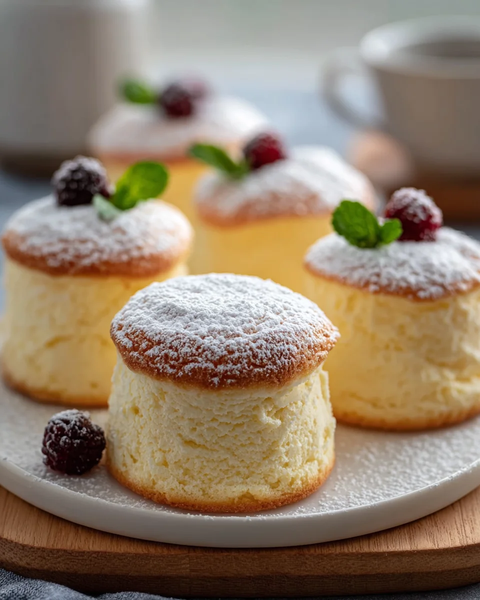 Fluffy Japanese Cotton Cheesecake Cupcakes