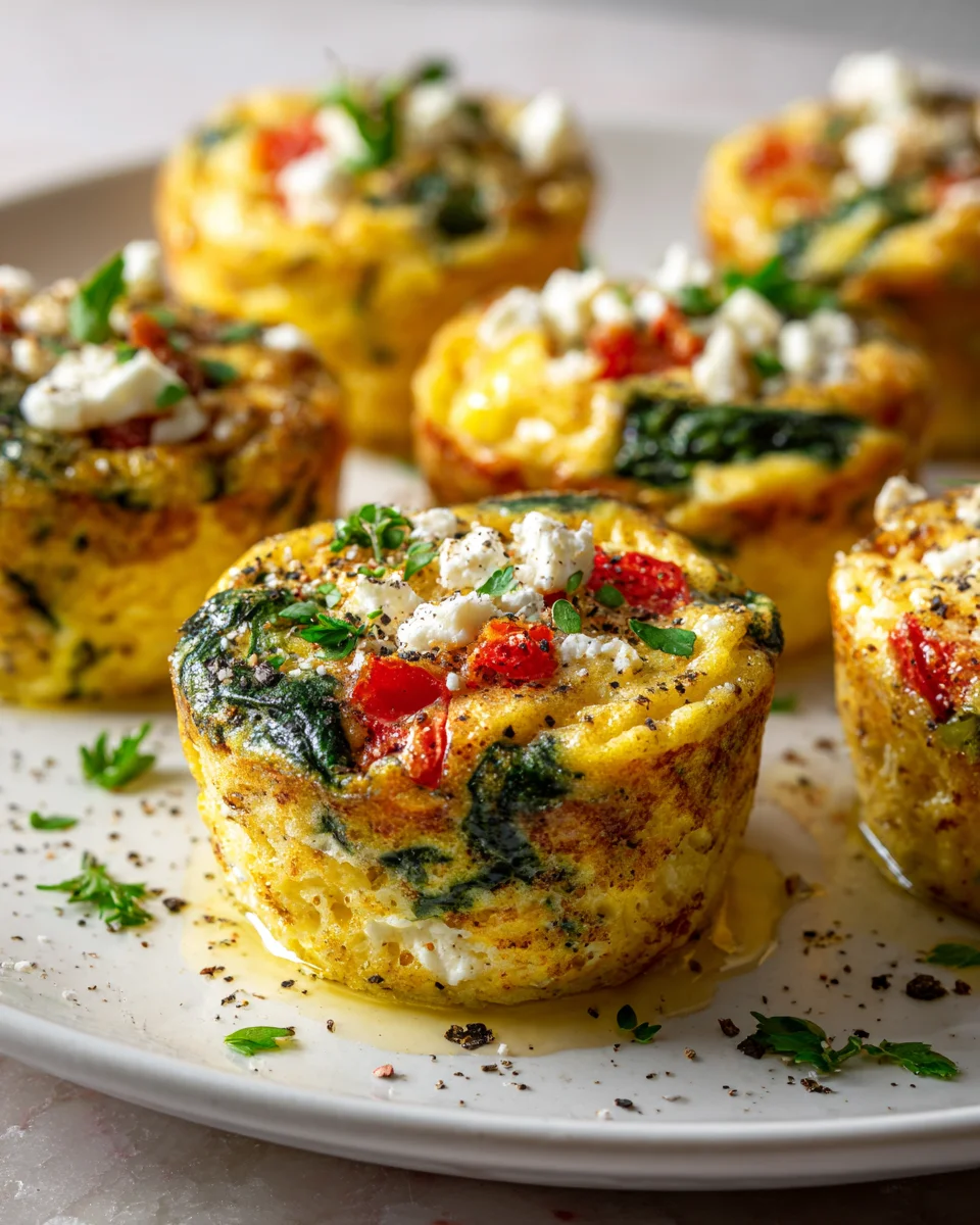 Savory Spinach & Olive Oil Egg Muffins