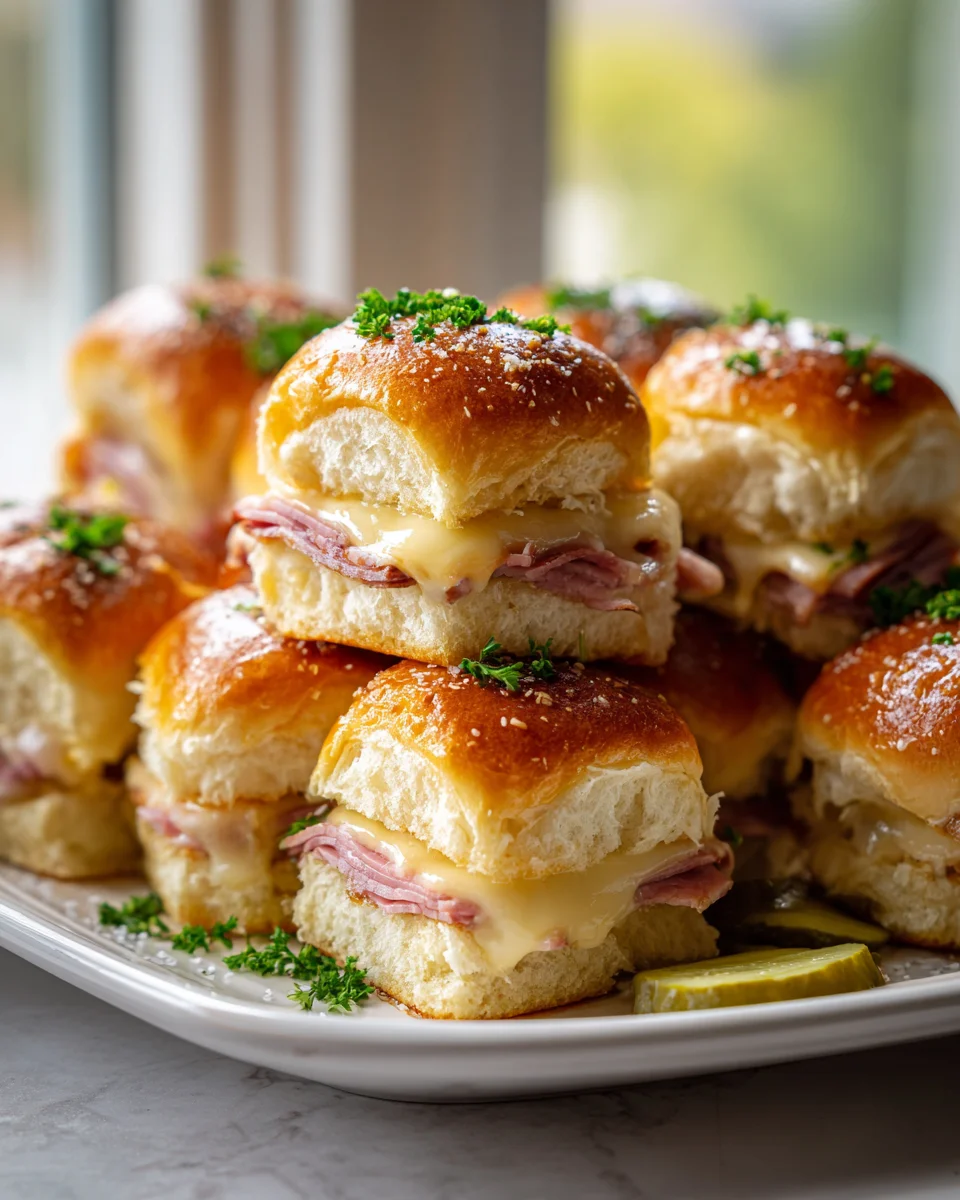 Savory Beef Ham and Cheese Sliders with Sweet Glaze Recipe