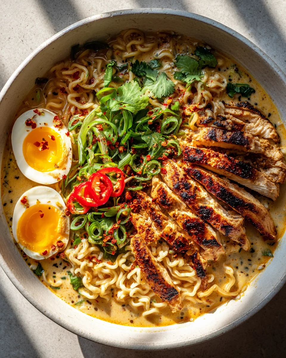 Cajun Garlic Chicken Ramen: Spicy Comfort in a Bowl