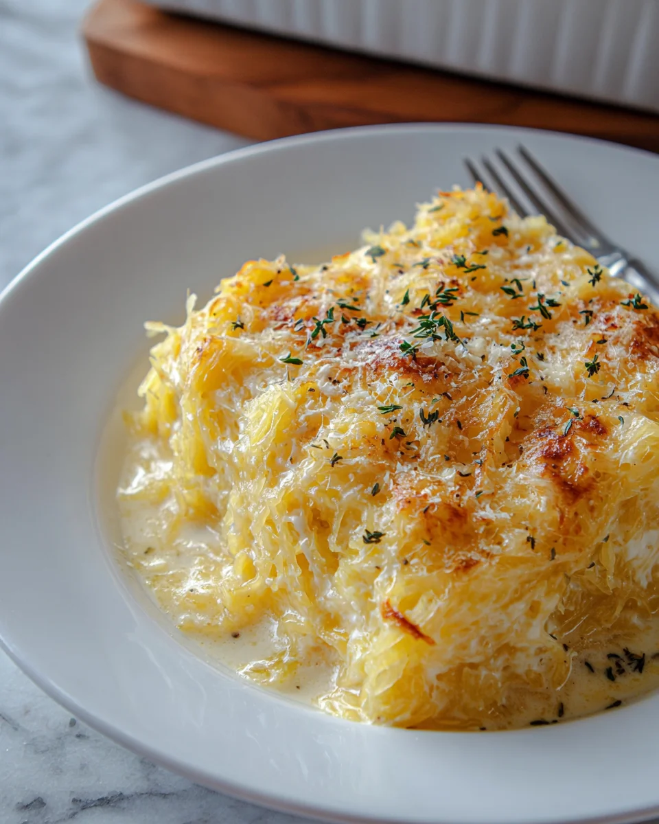 Creamy Spaghetti Squash Au Gratin: A Cheesy Delight!