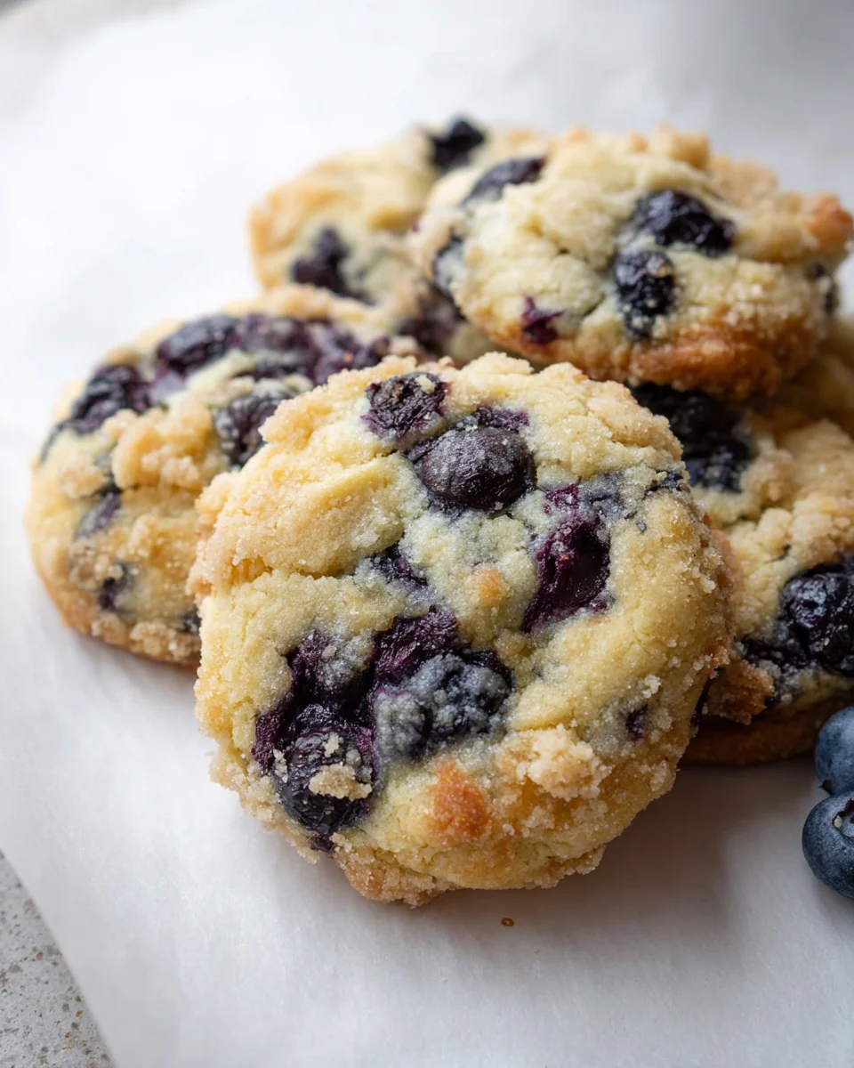 Delicious Blueberry Muffin Cookies with Crunchy Streusel Topping