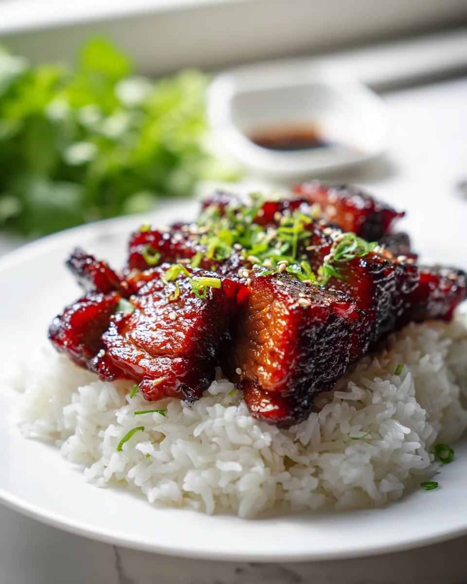 Sticky Char Siu Beef with Fragrant Jasmine Rice