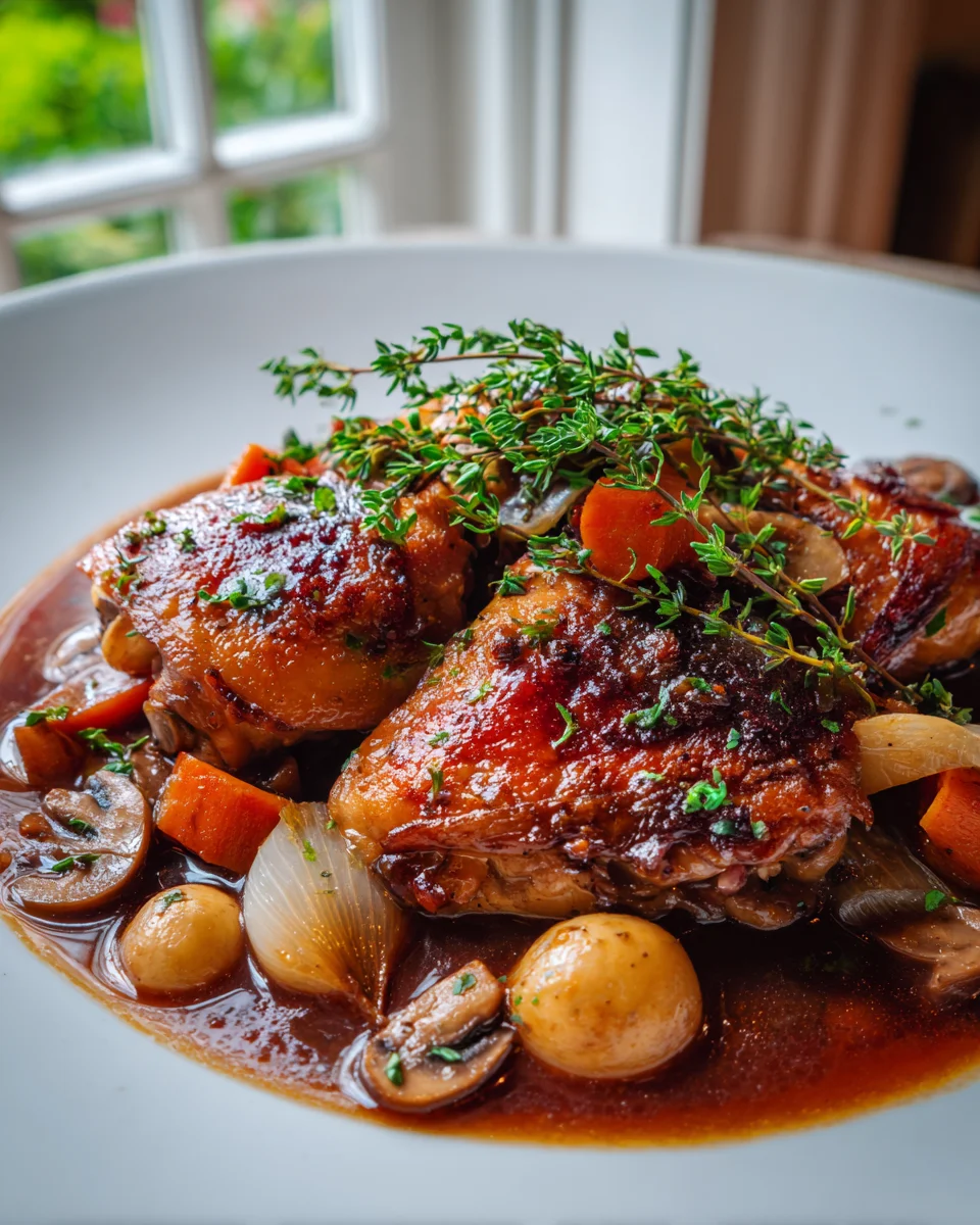 Savory Coq Au Vin with Grape Essence