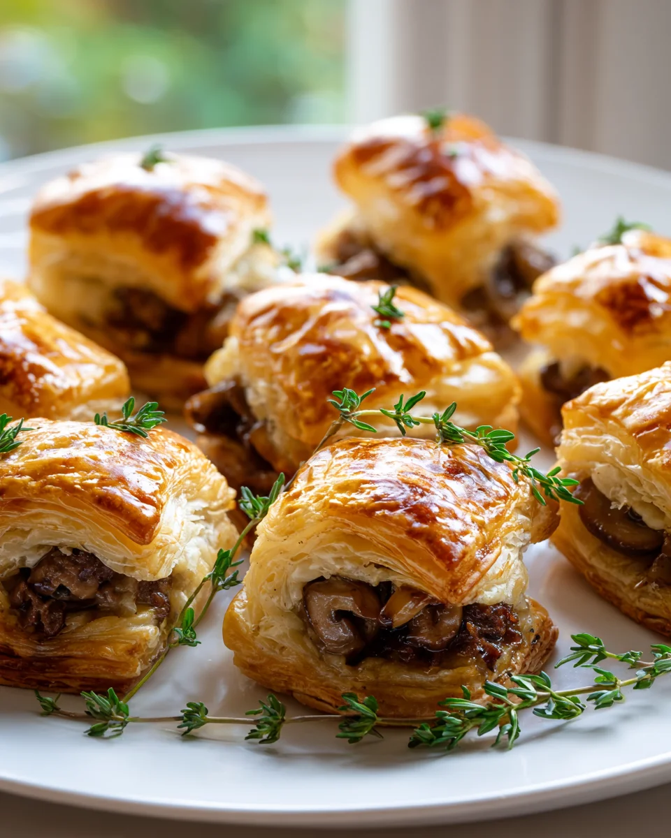 Beef Tenderloin Mushroom Puff Pastry Bites Recipe Delight