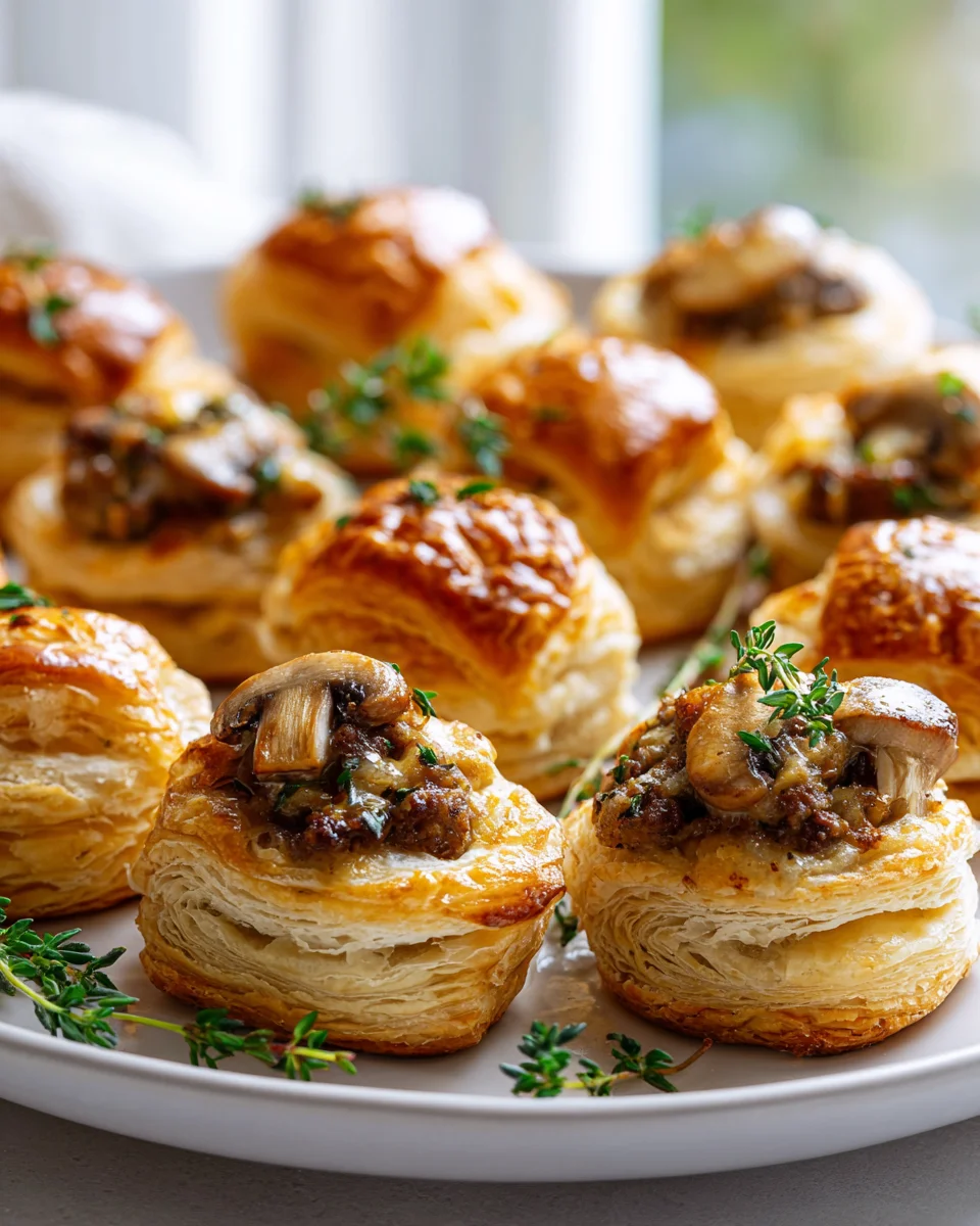 Beef Tenderloin Mushroom Puff Pastry Bites Recipe Delight