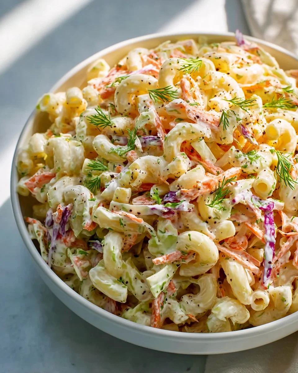 Irresistible Pasta Salad with Coleslaw Dressing Recipe