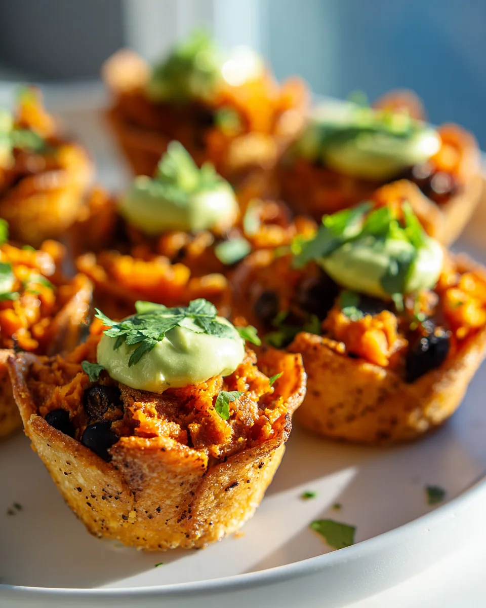 Sweet Potato & Black Bean Taquito Cups: A Flavorful Treat
