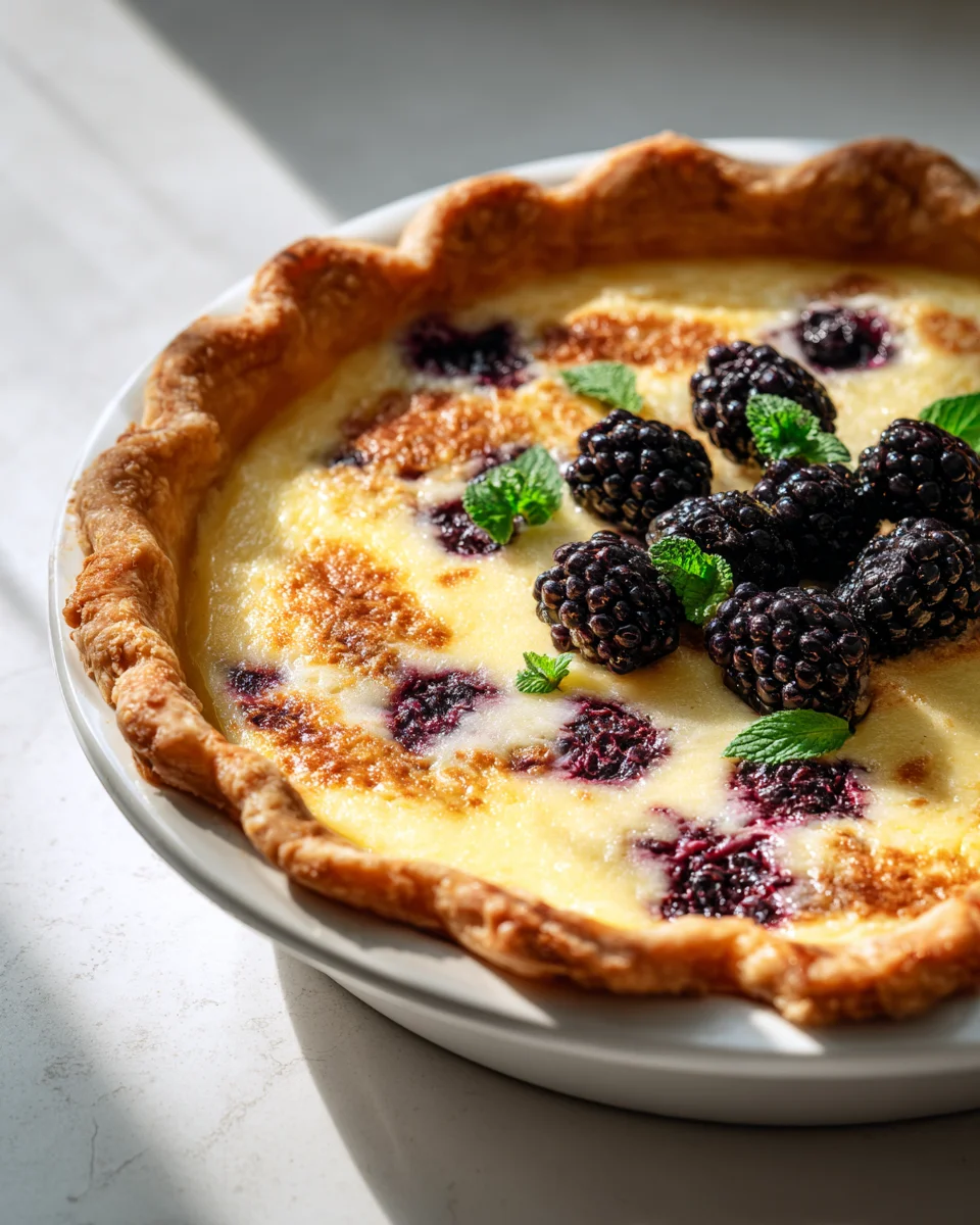 Velvety Blackberry Buttermilk Pie Delight